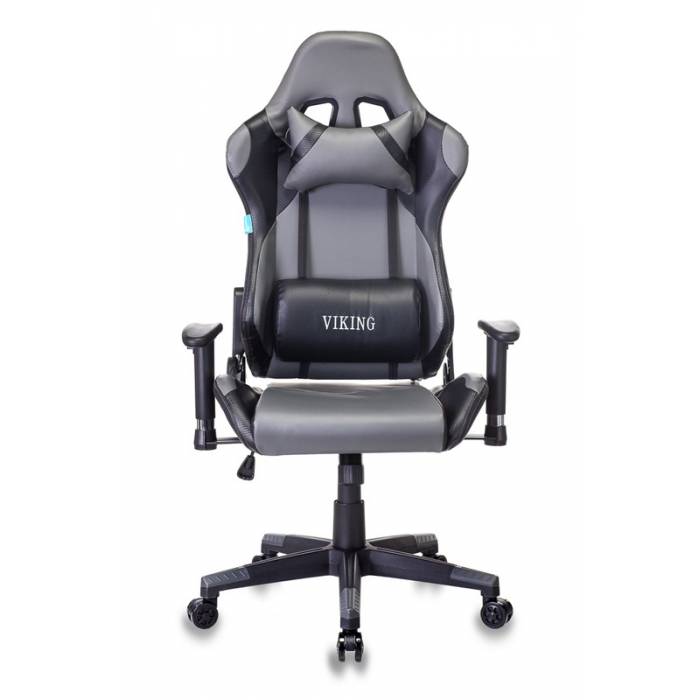 Кресло игровое Бюрократ CH-778N/BL+GREY две подушки черный/серый искусственная кожа