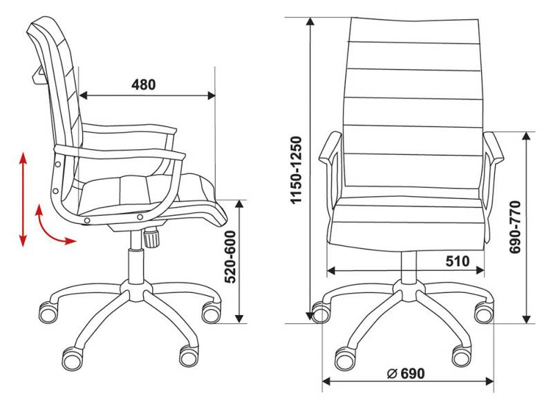 Кресло руководителя Бюрократ CH-994/Ivory слоновая кость искусственная кожа крестовина хром