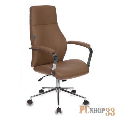 Кресло руководителя Бюрократ T-703SL/CAMEL светло-коричневый искусственная кожа крестовина хром