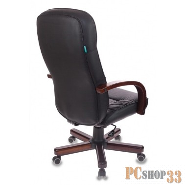 Кресло руководителя Бюрократ T-9908/WALNUT черный кожа крестовина металл