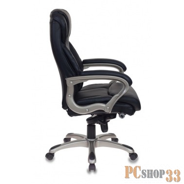 Кресло руководителя Бюрократ T-9916/BLACK черный рец.кожа/кожзам