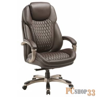 Кресло руководителя Бюрократ T-9917/BROWN коричневый рец.кожа/кожзам