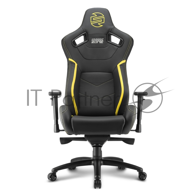 Sharkoon Shark Zone GS10 Игровое кресло чёрно-жёлтое (синтетическая кожа, регулируемый угол наклона, механизм качания)