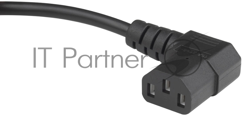 Кабель питания Hyperline PWC-IEC13A-IEC14-1.8-BK монитор-компьютер IEC 320 C13 (угловая) - IEC 320 C14 (3x0.75), 10A, прямая вилка, 1.8м, цвет черный