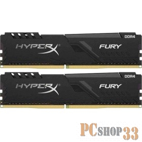 Модуль памяти Kingston DDR4 DIMM 64GB Kit 2x32Gb HX426C16FB3K2/64 PC4-21300, 2666MHz, CL16, HyperX Fury