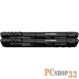 Модуль памяти Kingston DDR4 DIMM 64GB Kit 2x32Gb HX430C16FB3K2/64 PC4-24000, 3000MHz, CL16, HyperX Fury