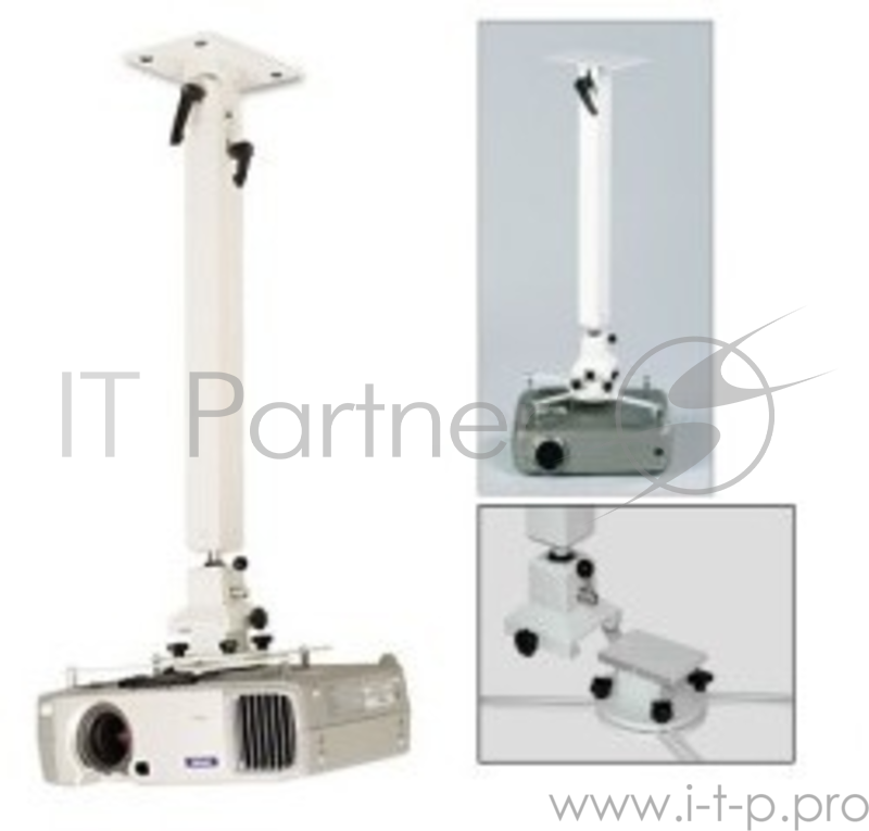 Kронштейн ScreenMedia D1 потол. кронштейн с возм-тью точной рег-ки изобр. +/-4 град. по верт. и +/-25 град. по гор.Мех-м Quick release.Угол пов. 360 град.Рег-ка высоты 70-116см.Кабель-канал.