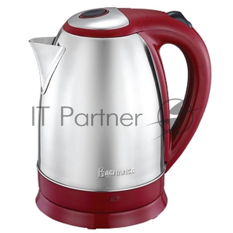 Чайник электрический ВАСИЛИСА ВА-1021 нерж. красный: 2000 Вт, 1,8 л (12)