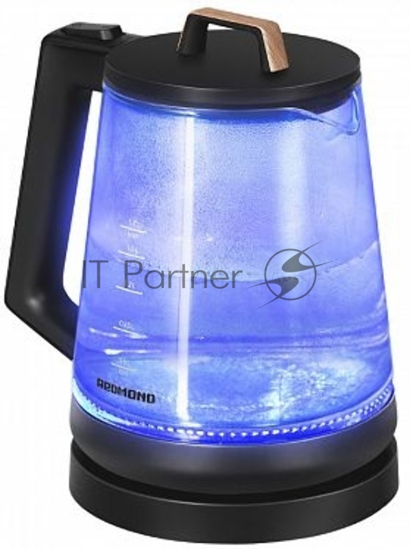Чайник Redmond RK-G190, Черный с деревом