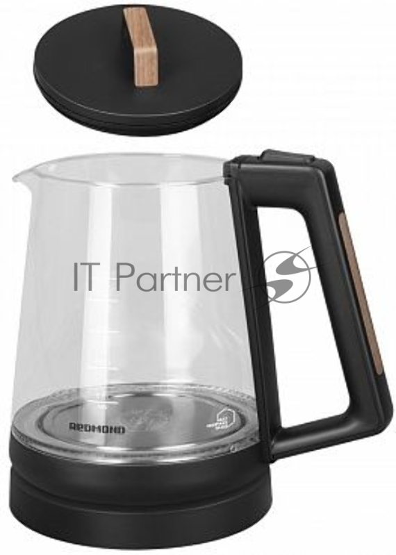 Чайник Redmond RK-G190, Черный с деревом