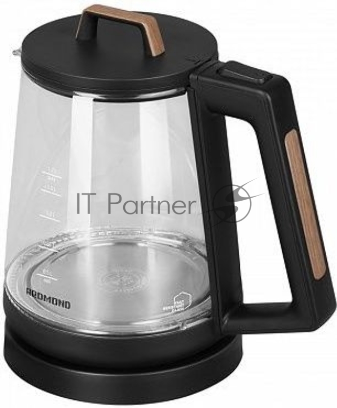 Чайник Redmond RK-G190, Черный с деревом