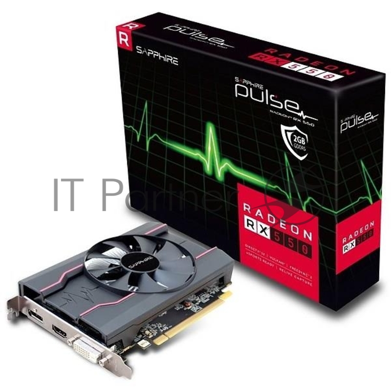 Видеокарта Sapphire PULSE RADEON 550 2G GDDR5 64bit, DVI, HDMI, DP