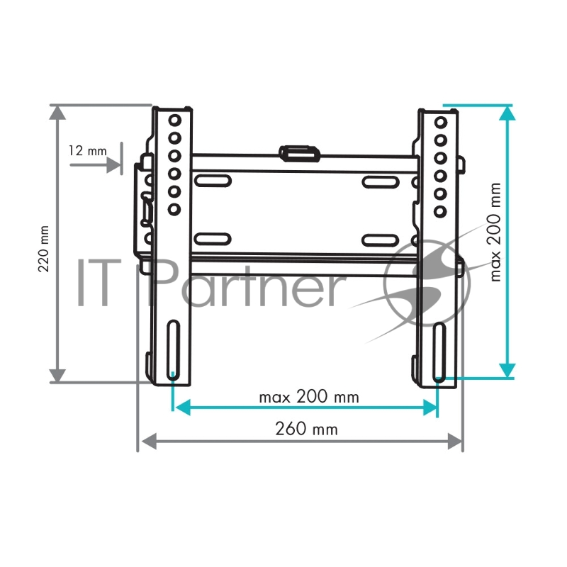 Кронштейн наст. LED/LCD телевизоров VLK TRENTO-37 black 24 шт/уп.
