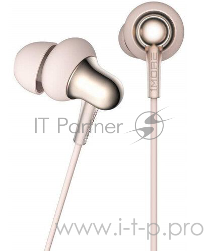 Наушники 1MORE E1025-Gold вставные ( затычки) с микрофоном,20 - 20000 Гц,98 дБ,32 Ом,5 мВт,mini jack 3.5 mm