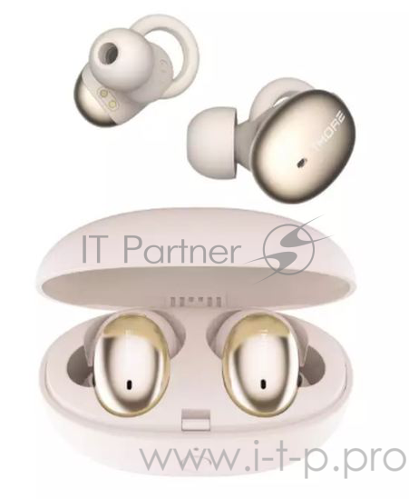Наушники TWS 1MORE E1026BT-I-Gold вставные ( затычки) с микрофоном,20 - 20000 Гц,98 дБ,16 Ом,BT 4.2,A2DP, AVRCP, Hands free, Headset