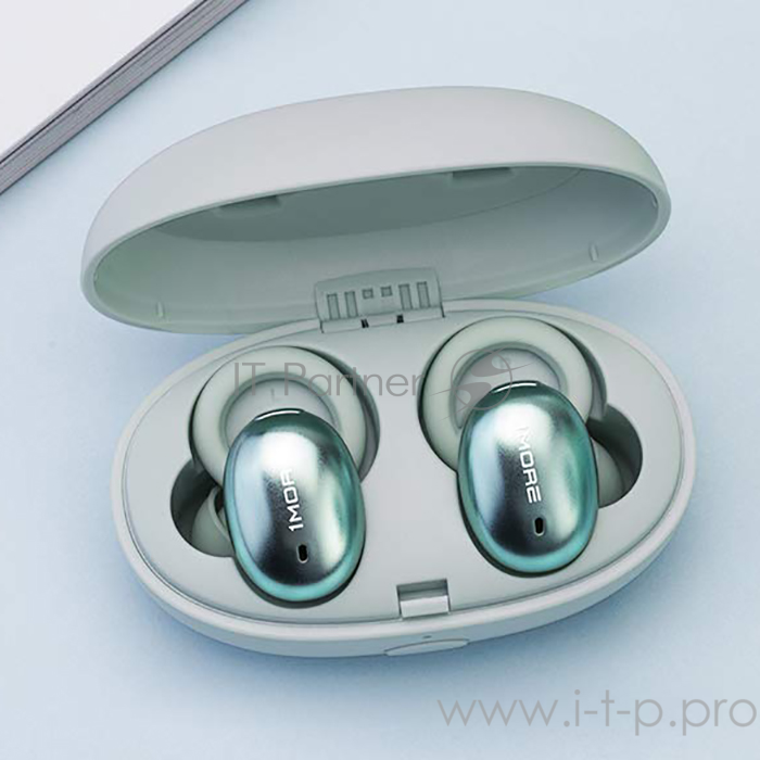 Наушники TWS 1MORE E1026BT-I-Green вставные ( затычки) с микрофоном,20 - 20000 Гц,98 дБ,16 Ом,BT 4.2,A2DP, AVRCP, Hands free, Headset