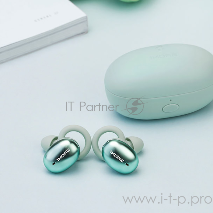 Наушники TWS 1MORE E1026BT-I-Green вставные ( затычки) с микрофоном,20 - 20000 Гц,98 дБ,16 Ом,BT 4.2,A2DP, AVRCP, Hands free, Headset