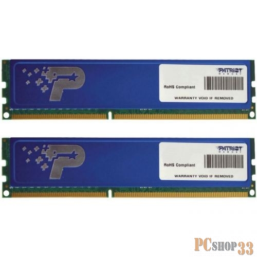 DDR 3 DIMM 8Gb (4Gbx2) PC10600, 1333Mhz, PATRIOT Signature (PSD38G1333KH) (retail)