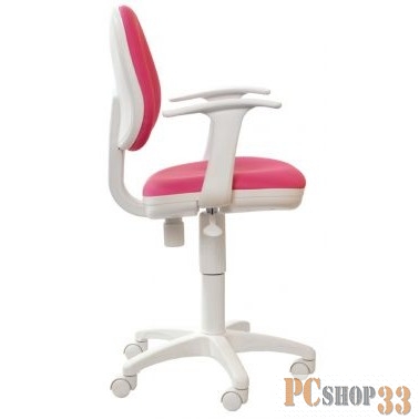 Кресло Бюрократ CH-W356AXSN/15-55 розовый 15-55 колеса белый/розовый (пластик белый)