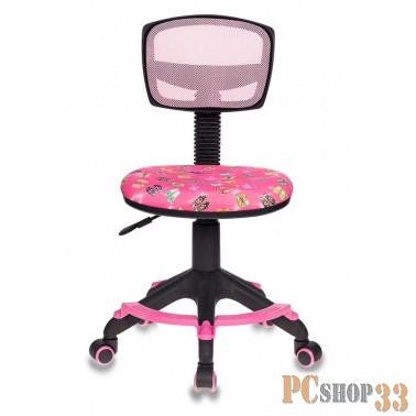 Кресло детское Бюрократ CH-299-F/PK/FLIPFLOP_P спинка сетка розовый сланцы колеса розовый