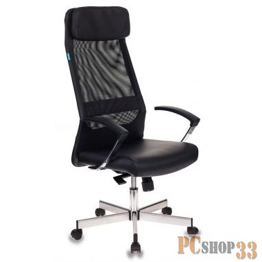 Кресло руководителя Бюрократ T-995SL/BLACK черный TW-01 искусст.кожа/сетка крестовина металл