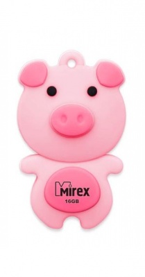 Флеш накопитель 16GB Mirex Pig, USB 2.0, розовый