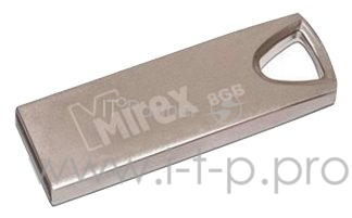 Флеш накопитель 8GB Mirex Intro, USB 2.0, Металл