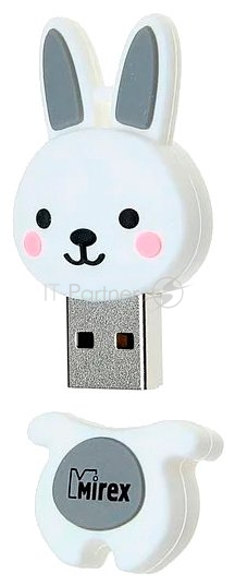 Флеш накопитель 8GB Mirex Rabbit, USB 2.0, Серый