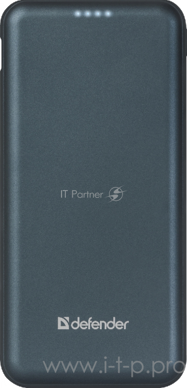 Внешний аккумулятор ExtraLife 10000F 2xUSB,2.1A,10000mAh,2 входа DEFENDER