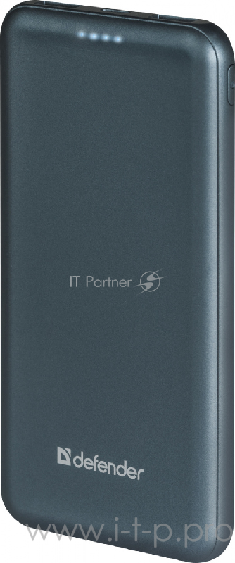 Внешний аккумулятор ExtraLife 10000F 2xUSB,2.1A,10000mAh,2 входа DEFENDER