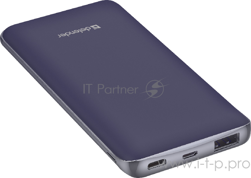 Внешний аккумулятор ExtraLife 8000S 1USB, 8000mAh, 2.1A,2 входа DEFENDER