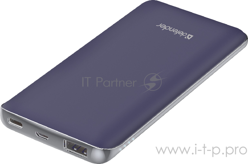 Внешний аккумулятор ExtraLife 8000S 1USB, 8000mAh, 2.1A,2 входа DEFENDER