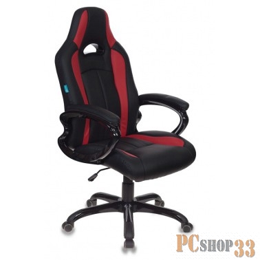 Кресло игровое Бюрократ CH-827/BL+RED черный/красный искусственная кожа