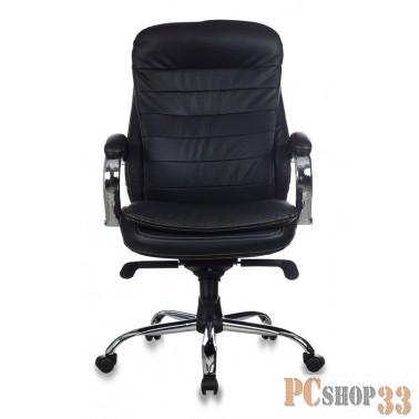 Кресло руководителя Бюрократ T-9950AXSN/Black сиденье черный кожа/кожзам крестовина хром