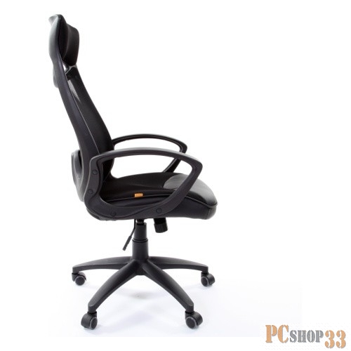 Офисное кресло Chairman 840 чёрное (ткань, пластик, газпатрон 3 кл, ролики, механизм качания)