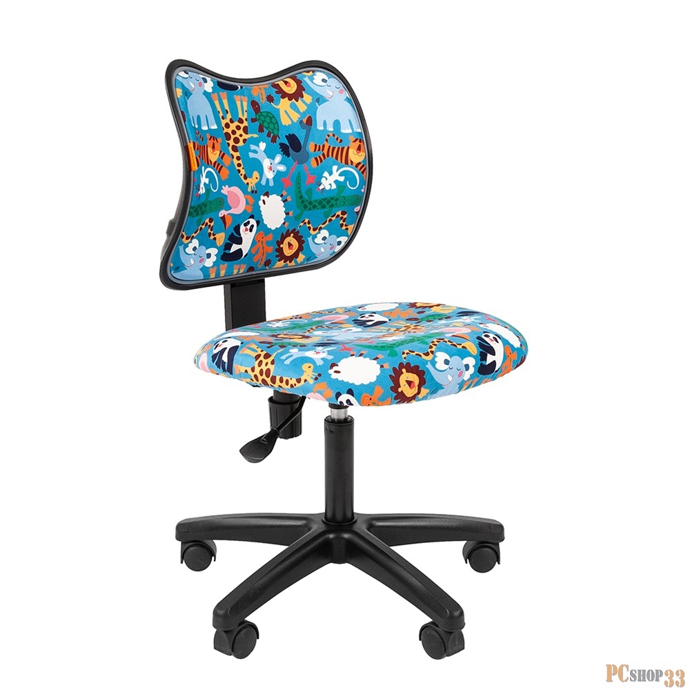 Chairman Kids 102 зоопарк кресло для детских комнат (велюр, чёрный пластик, газпатрон 3 кл)