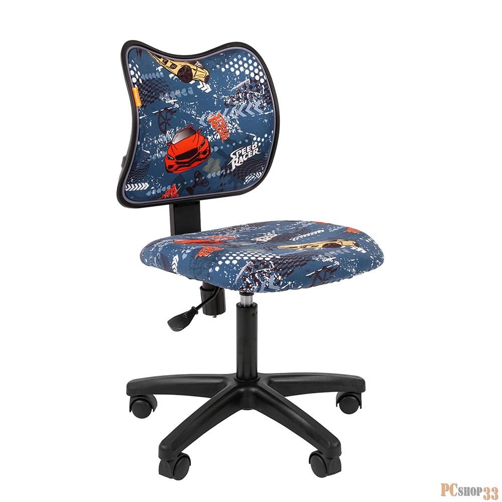 Chairman Kids 102 машинки кресло для детских комнат (велюр, чёрный пластик, газпатрон 3 кл)