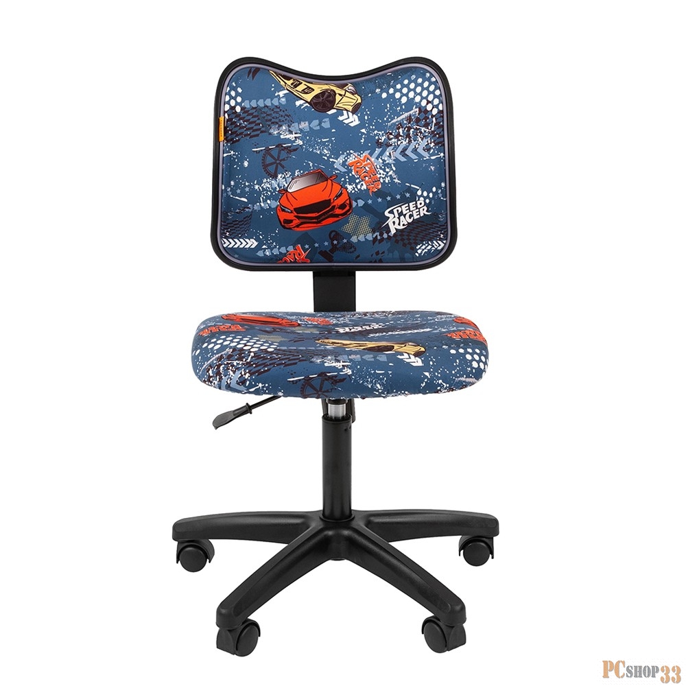 Chairman Kids 102 машинки кресло для детских комнат (велюр, чёрный пластик, газпатрон 3 кл)