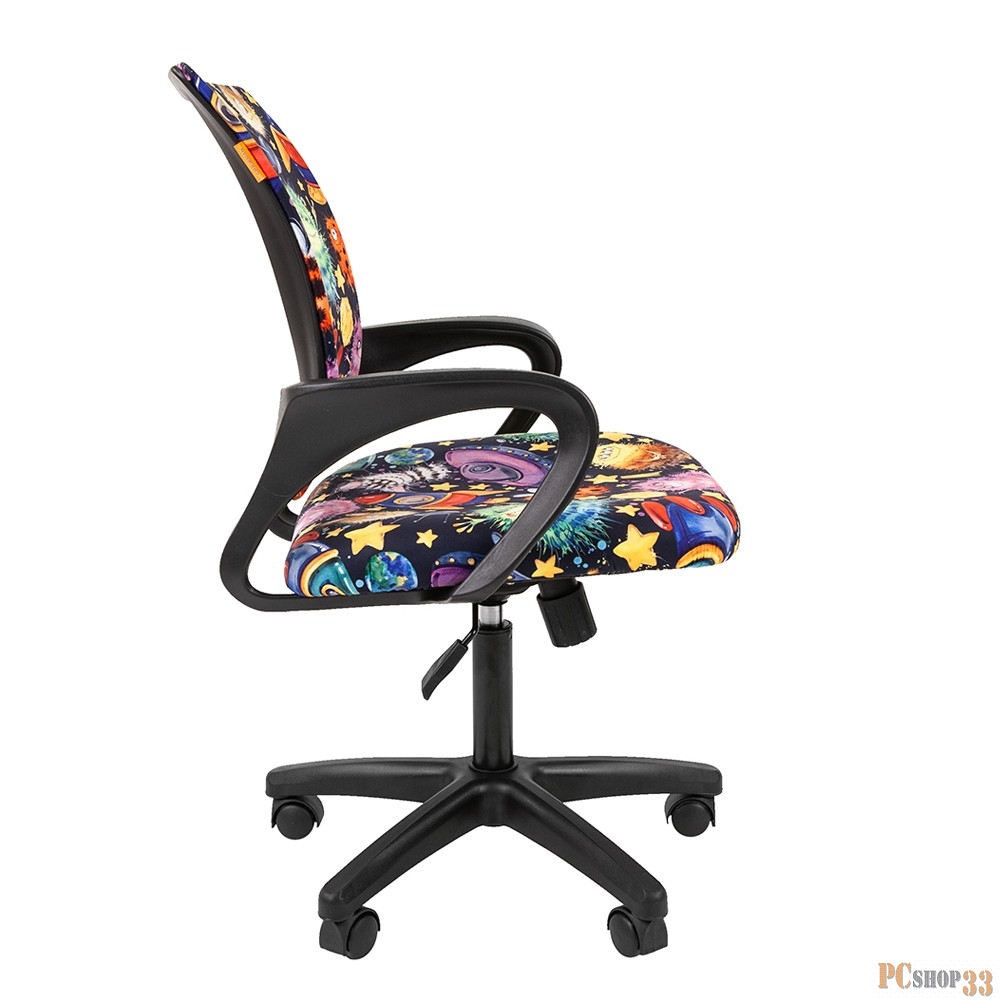 Chairman Kids 103 НЛО кресло для детских комнат (велюр, подлокотники, чёрный пластик, газпатрон 3 кл)