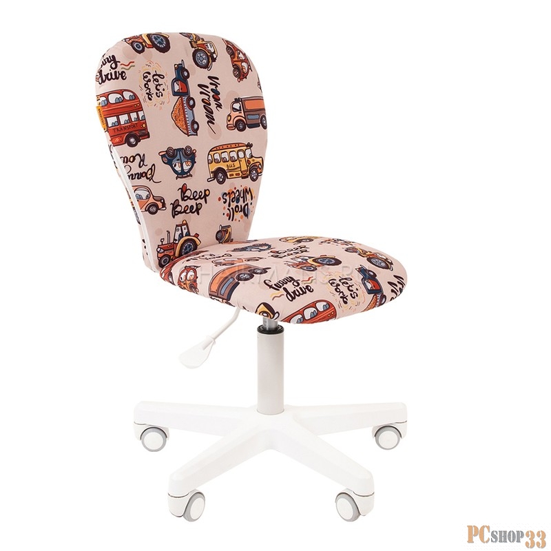 Chairman Kids 105 автобусы кресло для детских комнат (велюр, белый пластик, газпатрон 3 кл)