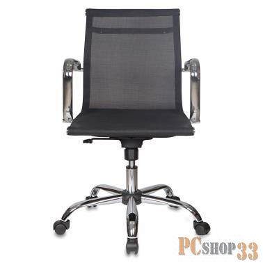 Кресло руководителя Бюрократ CH-993-LOW/M01 низкая спинка черный M01 сетка крестовина хром