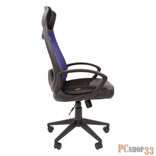 Офисное кресло Chairman 840 Россия черный пластик TW-05 синий