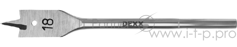 Сверло по дереву DEXX 2945-18 перьевое шестигранный хвостовик 18х152мм