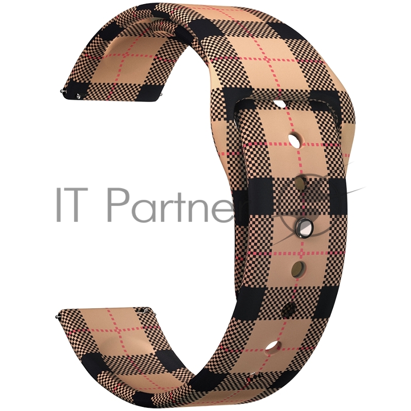 Lyambda Urban Универсальный силиконовый ремешок для часов 22 mm DSJ-10-54T-22 brown plaid