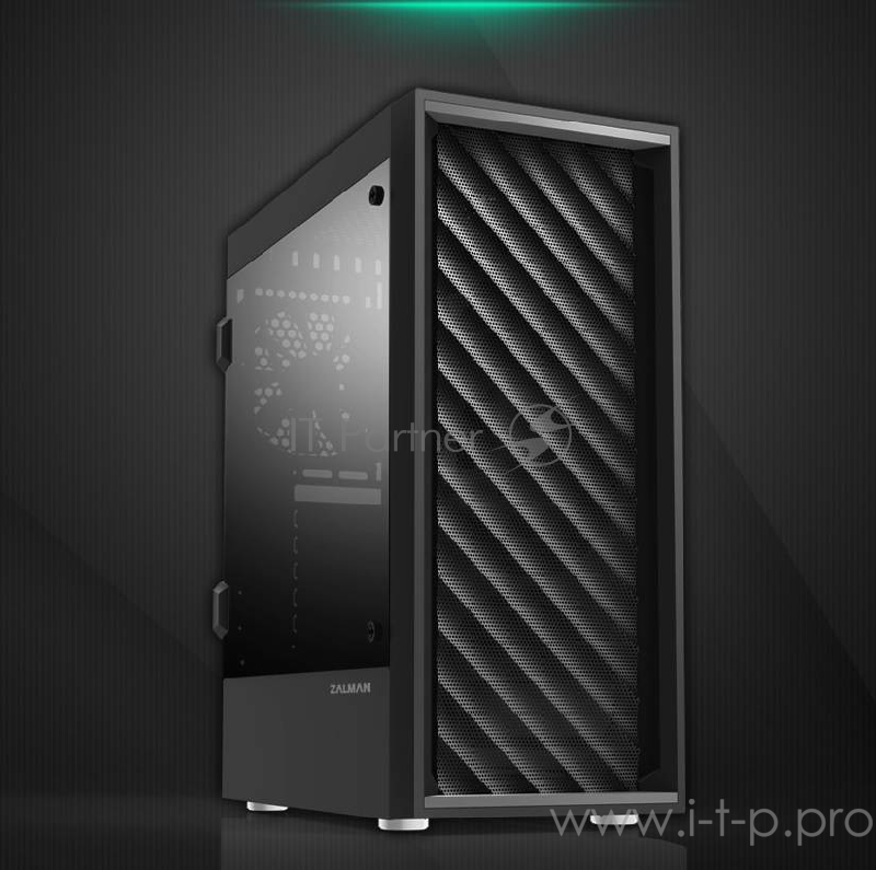 Корпус ZALMAN T7, ATX, BLACK, WINDOW, 2xCOMBO (3.5 or 2.5), 4x2.5, 2xUSB2.0, 1xUSB3.0, FRONT 1x120mm, REAR 1x120mm