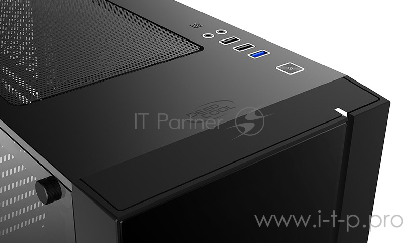 Корпус Deepcool MATREXX 55 V3 ADD-RGB без БП, большое боковое окно, RGB LED спереди, черный, ATX