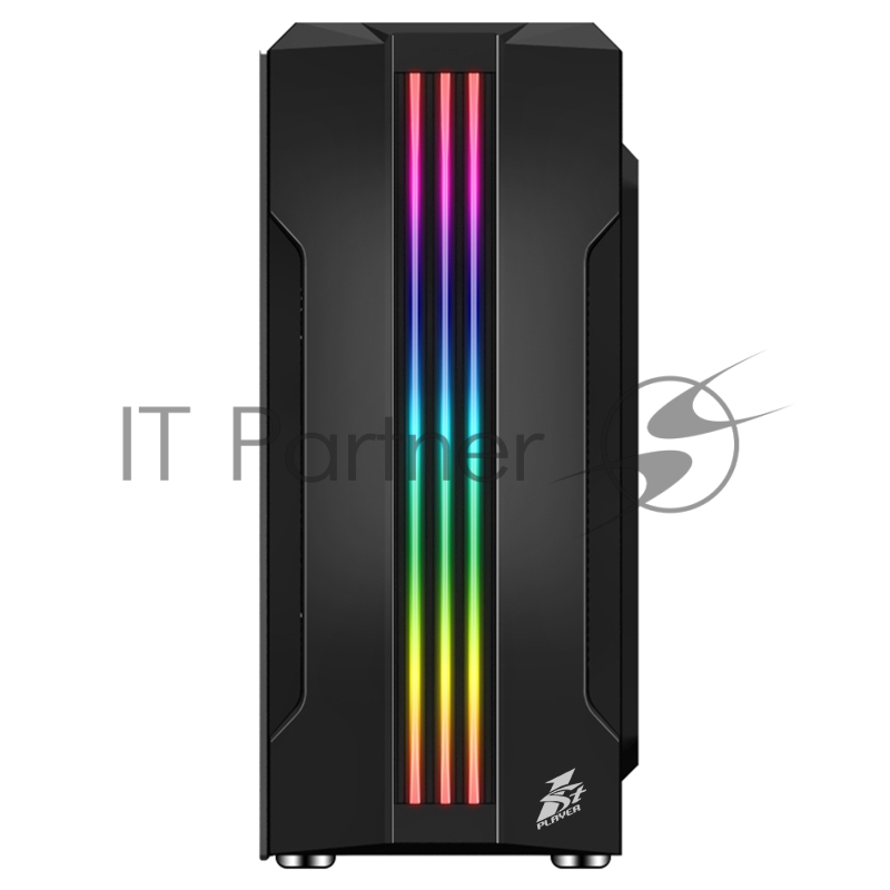 Корпус 1STPLAYER RAINBOW R3-A / ATX, tempered glass side panel / 1x 120mm LED fan inc. / R3-A-1R1