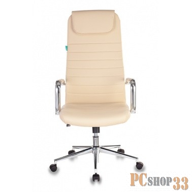 Кресло руководителя Бюрократ KB-9N/ECO/OR-12 бежевый сиденье бежевый искусственная кожа крестовина хром колеса черный