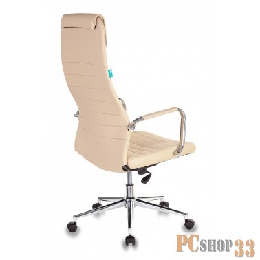 Кресло руководителя Бюрократ KB-9N/ECO/OR-12 бежевый сиденье бежевый искусственная кожа крестовина хром колеса черный