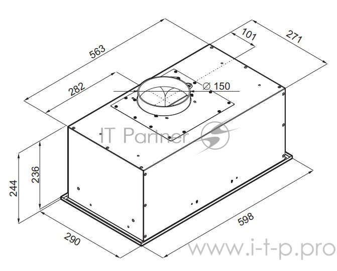 ВЫТЯЖКА MAUNFELD CROSBY POWER 60 ЧЕРНЫЙ